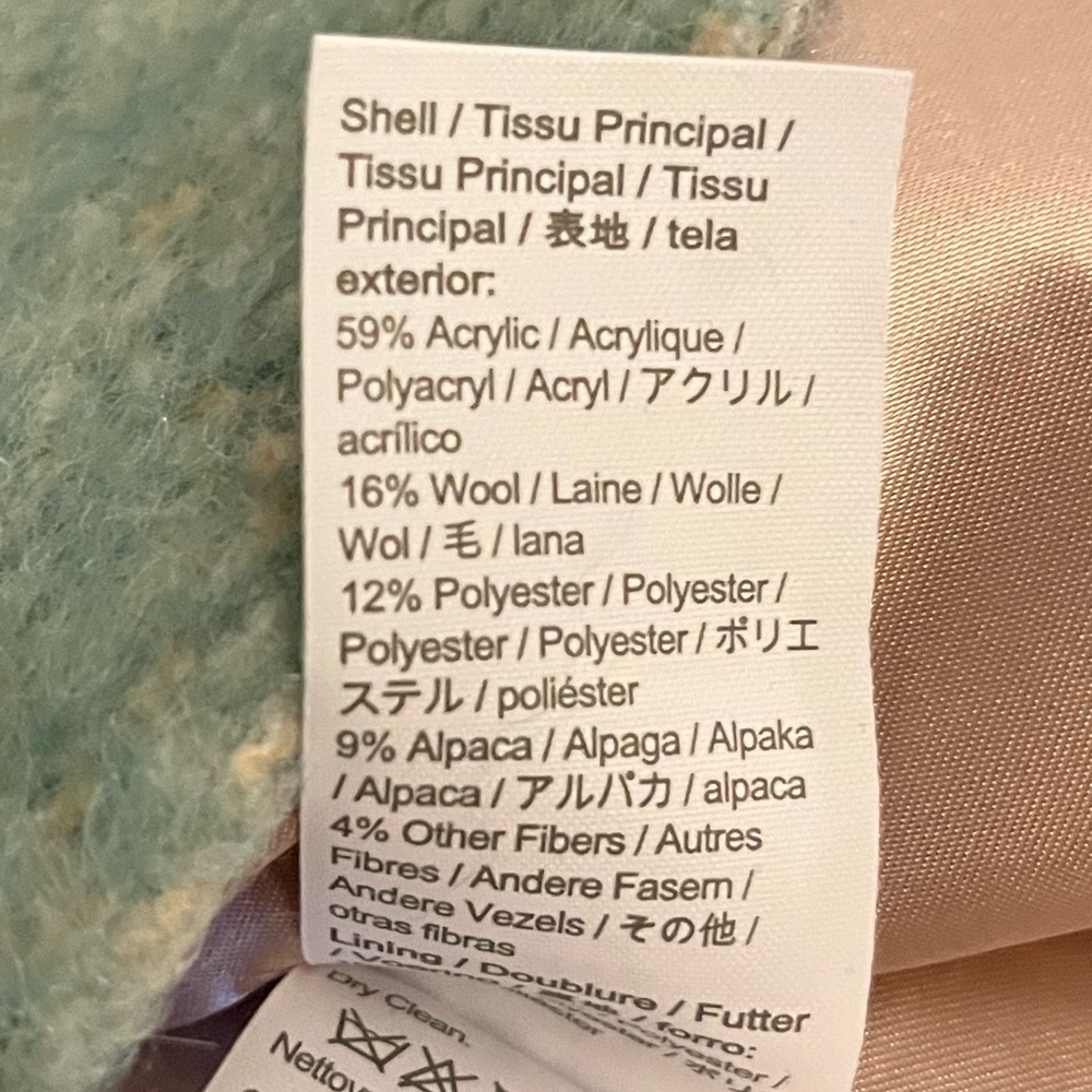 J Crew Relaxed Top Coat in Italian Brushed Wool in Wintermint size M - Picture 14 of 14